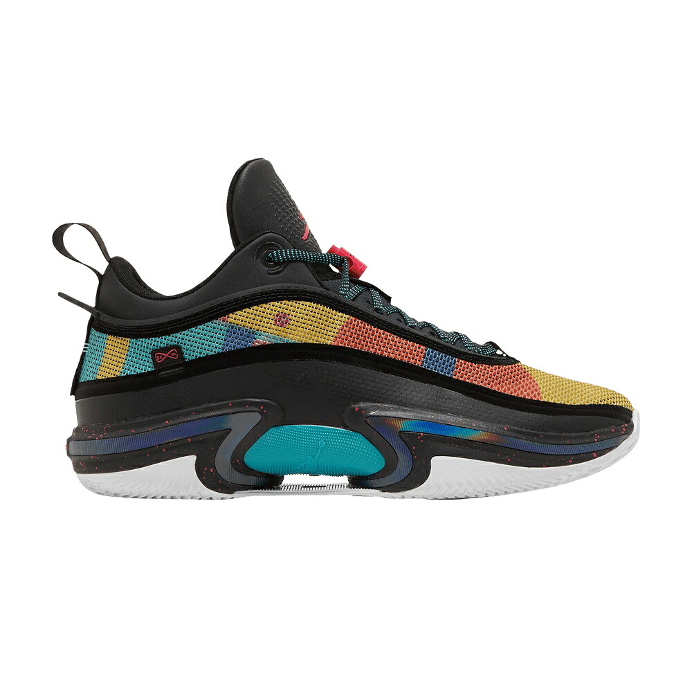 ナイキ 黒いこと 黒いこと エアジョーダン \u0027BLACK MULTICOLOR\u0027 スニーカー メンズ AIR JORDAN AIR JORDAN 36 LOW MULTI-COLOR\u0027 / BLACK WASHED TEAL VIVID SULFUR
