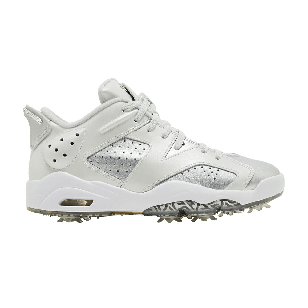 ナイキ ゴルフ しろがね色 しろがね色 エアジョーダン \u0027GIFT PACK\u0027 スニーカー メンズ AIR JORDAN AIR JORDAN 6 RETRO LOW GOLF GIVING / PHOTON DUST METALLIC SILVER