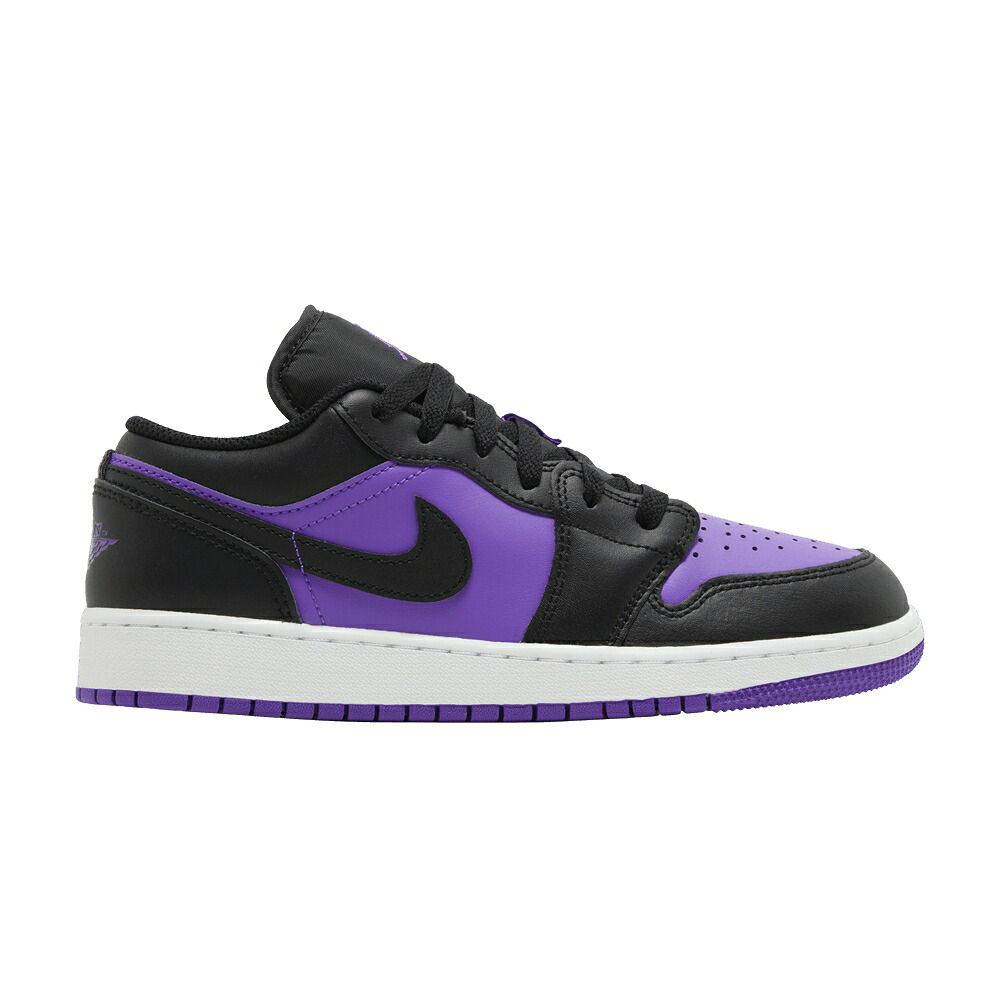ナイキ 紫 パープル 黒色 ブラック 白色 ホワイト エアジョーダン 'PURPLE VENOM' ジュニア キッズ AIR JORDAN AIR JORDAN 1 LOW GS / PURPLE VENOM BLACK WHITE ベビー マタニティ スニーカー