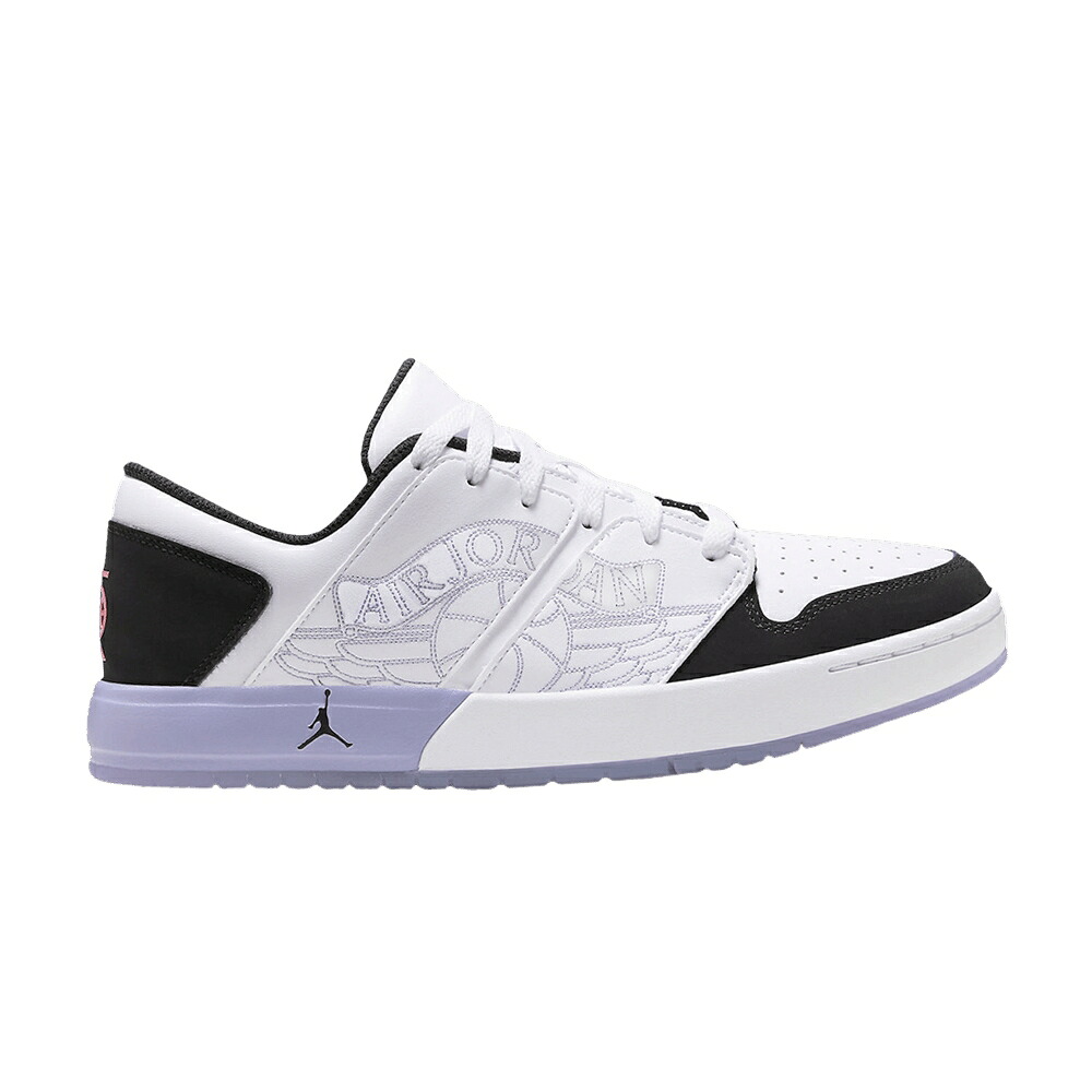 ナイキ 白いこと 白いこと 黒いこと 黒いこと エアジョーダン \u0027DONGDAN\u0027 スニーカー メンズ AIR JORDAN AIR JORDAN NU RETRO 1 LOW / WHITE WHITE BLACK ICY LILAC