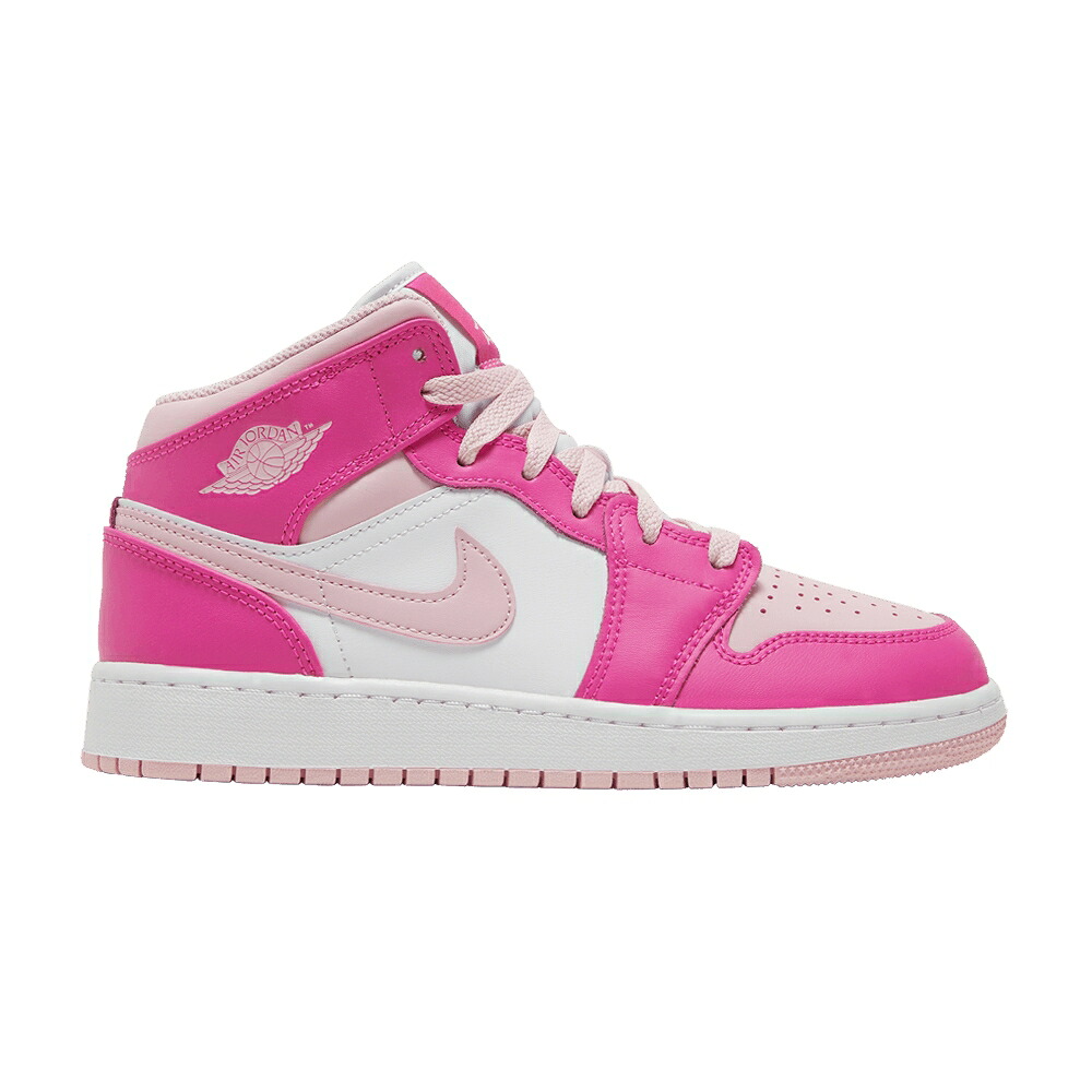 ナイキ ミッド 白いこと 白いこと サクラ色 エアジョーダン \u0027FIERCE PINK\u0027 御坊っちゃん キッズ AIR JORDAN AIR JORDAN 1 MID GS / WHITE MEDIUM SOFT PINK FIERCE もの言う花 マタニティ スニーカー