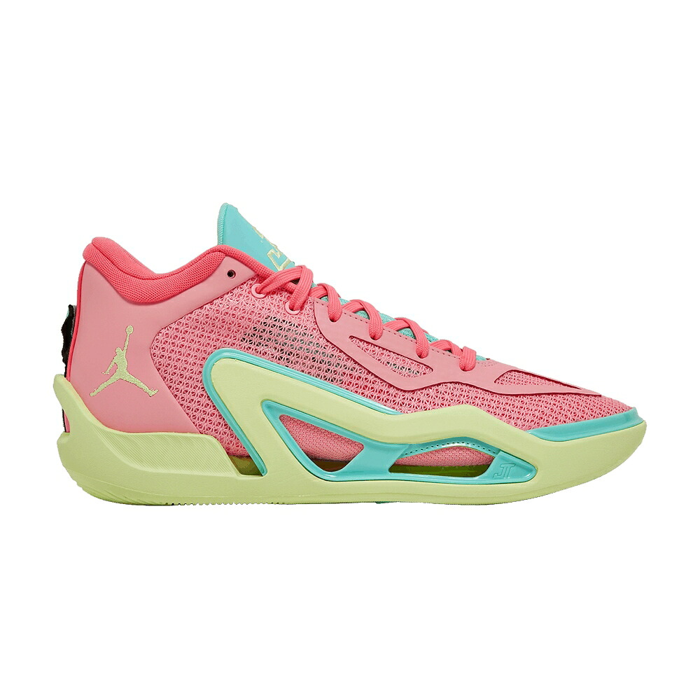 ナイキ サクラ色 緑 緑であること エアジョーダン \u0027PINK LEMONADE\u0027 スニーカー メンズ AIR JORDAN AIR JORDAN TATUM 1 PF / PINK TINT LAVA GLOW AURORA GREEN