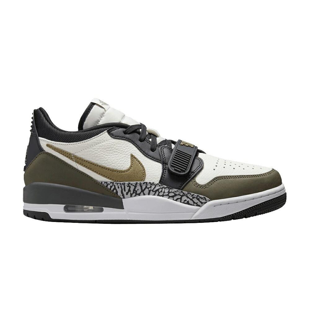 ナイキ レガシー 黒いこと 黒いこと 薄墨色 薄墨色 エアジョーダン \u0027MEDIUM OLIVE\u0027 スニーカー メンズ AIR JORDAN AIR JORDAN LEGACY 312 LOW / SAIL BLACK WOLF GREY MEDIUM