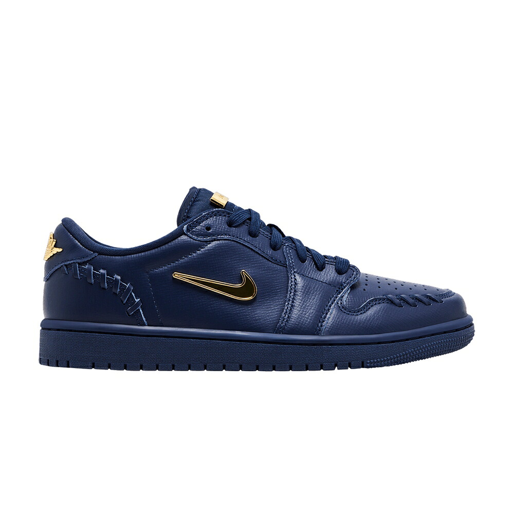 ナイキ 紺色 米国海軍 ゴールド エアジョーダン \u0027MIDNIGHT NAVY\u0027 スニーカー レディース AIR JORDAN WMNS AIR JORDAN 1 LOW METHOD OF MAKE / MIDNIGHT NAVY METALLIC GOLD