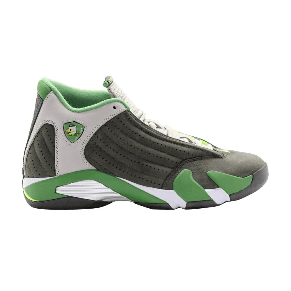 ナイキ ディープ エアジョーダン 'オレゴン ダックス' スニーカー メンズ AIR JORDAN AIR JORDAN 14 RETRO 'OREGON DUCKS' PE / FOOTBALL DEEP PEWTER IRON ORE