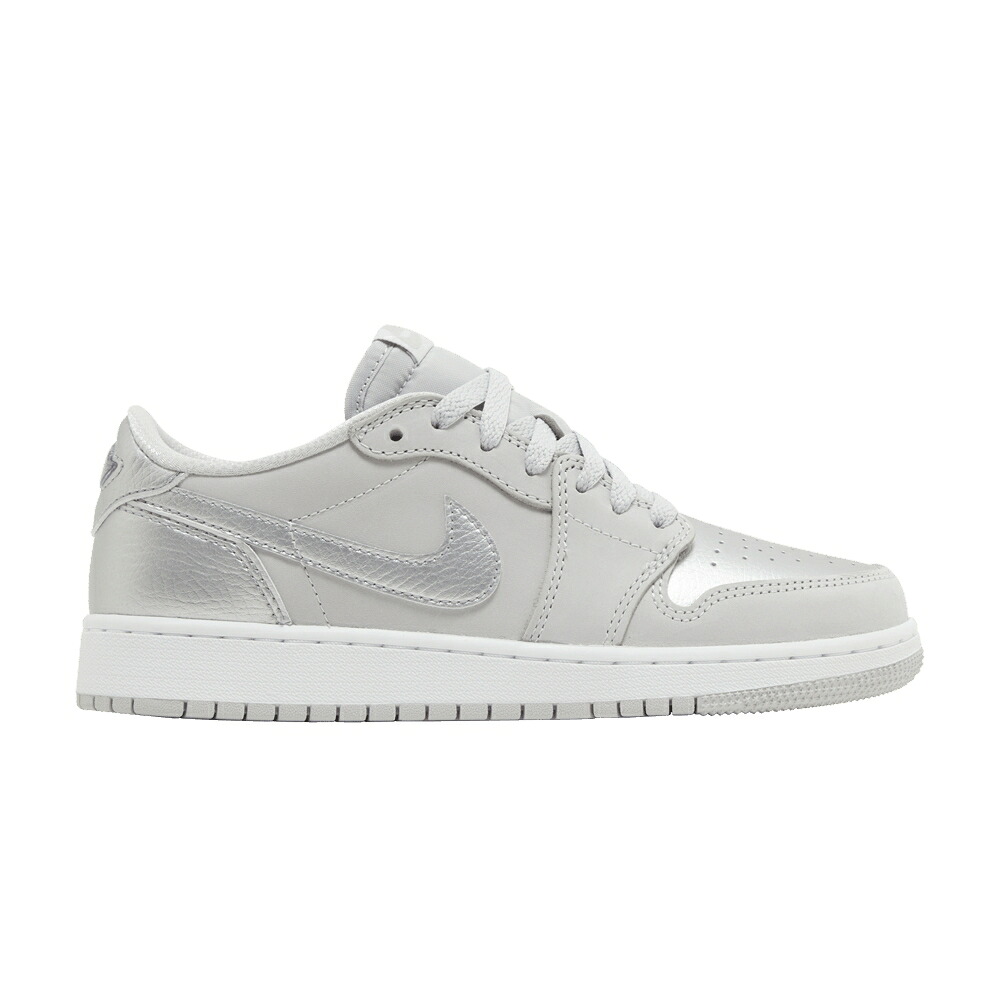 ナイキ 灰色 グレー 銀色 シルバー エアジョーダン 'METALLIC SILVER' ジュニア キッズ AIR JORDAN AIR JORDAN 1 RETRO LOW OG GS / NEUTRAL GREY METALLIC SILVER ベビー マタニティ スニーカー