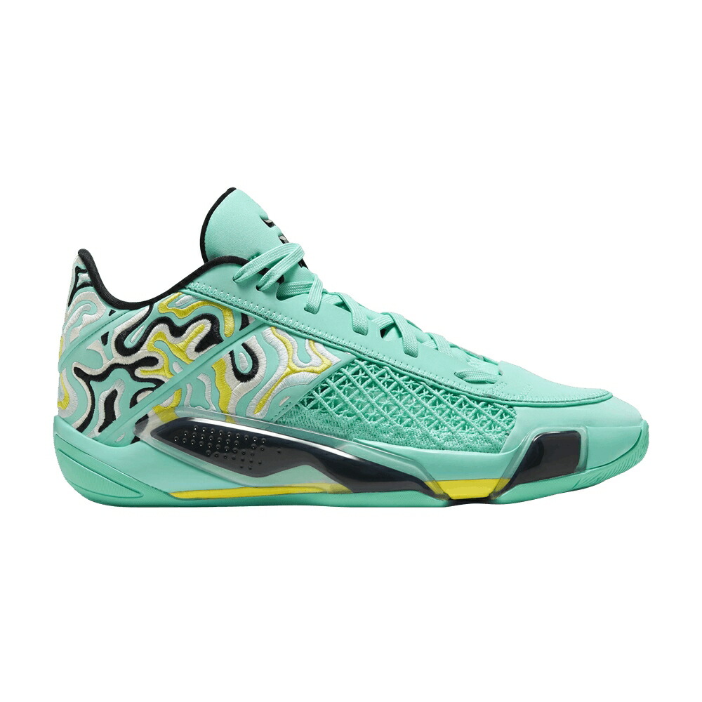 ナイキ 黒色 ブラック エアジョーダン HYPER TURQUOISE スニーカー メンズ AIR JORDAN GUO AILUN X AIR JORDAN 38 LOW PF / HYPER TURQUOISE BLACK CANARY