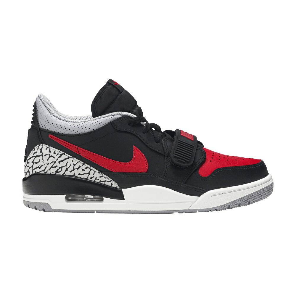 ナイキ レガシー 黒色 ブラック 灰色 シメント グレー 赤 レッド エアジョーダン 'BRED CEMENT' スニーカー メンズ AIR JORDAN AIR JORDAN LEGACY 312 LOW SAMPLE / BLACK BLACK CEMENT GREY GYM RED