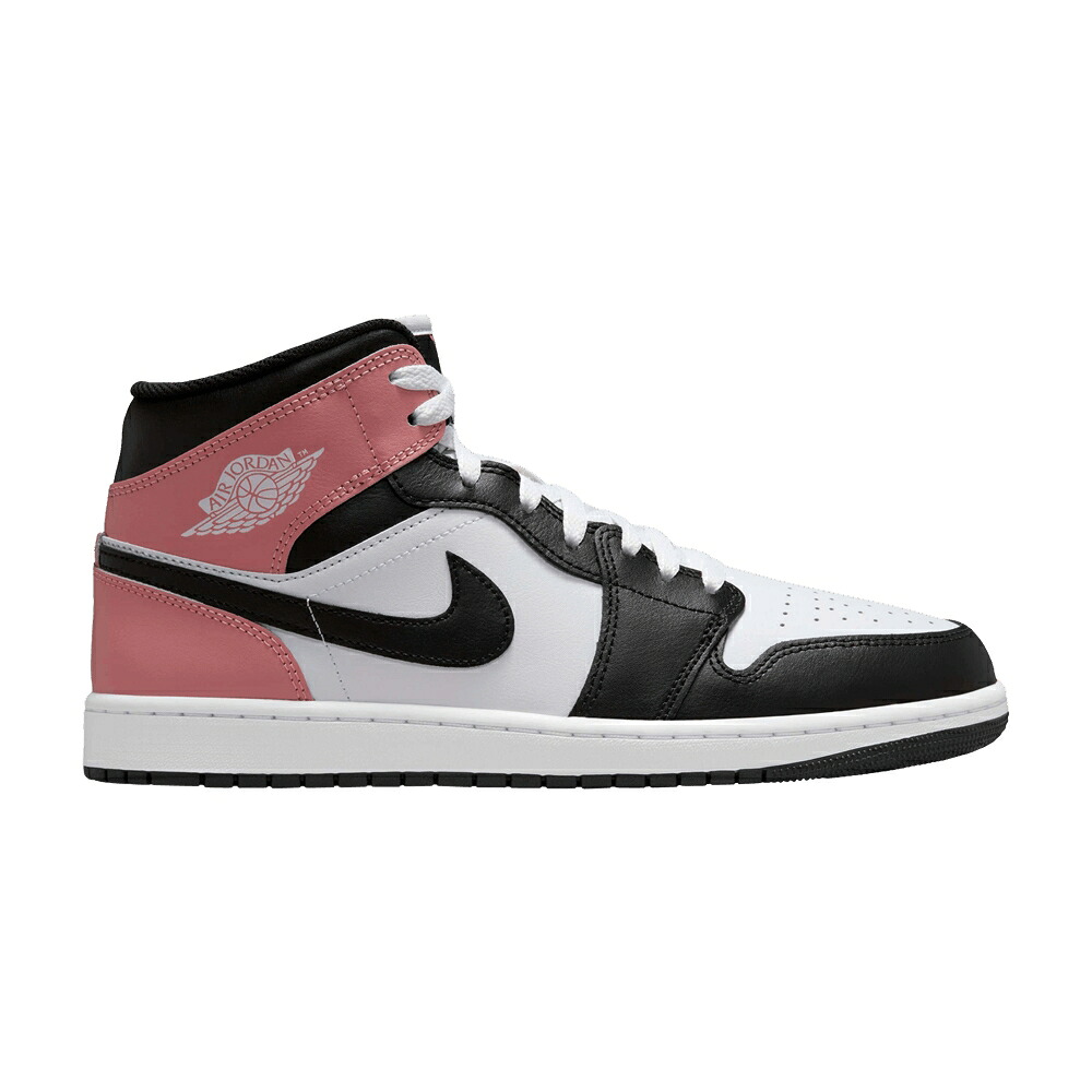 ナイキ ミッド 白いこと 白いこと サクラ色 黒いこと 黒いこと エアジョーダン \u0027RUST PINK\u0027 スニーカー メンズ AIR JORDAN AIR JORDAN 1 MID / WHITE RUST PINK BLACK 靴-スニーカー