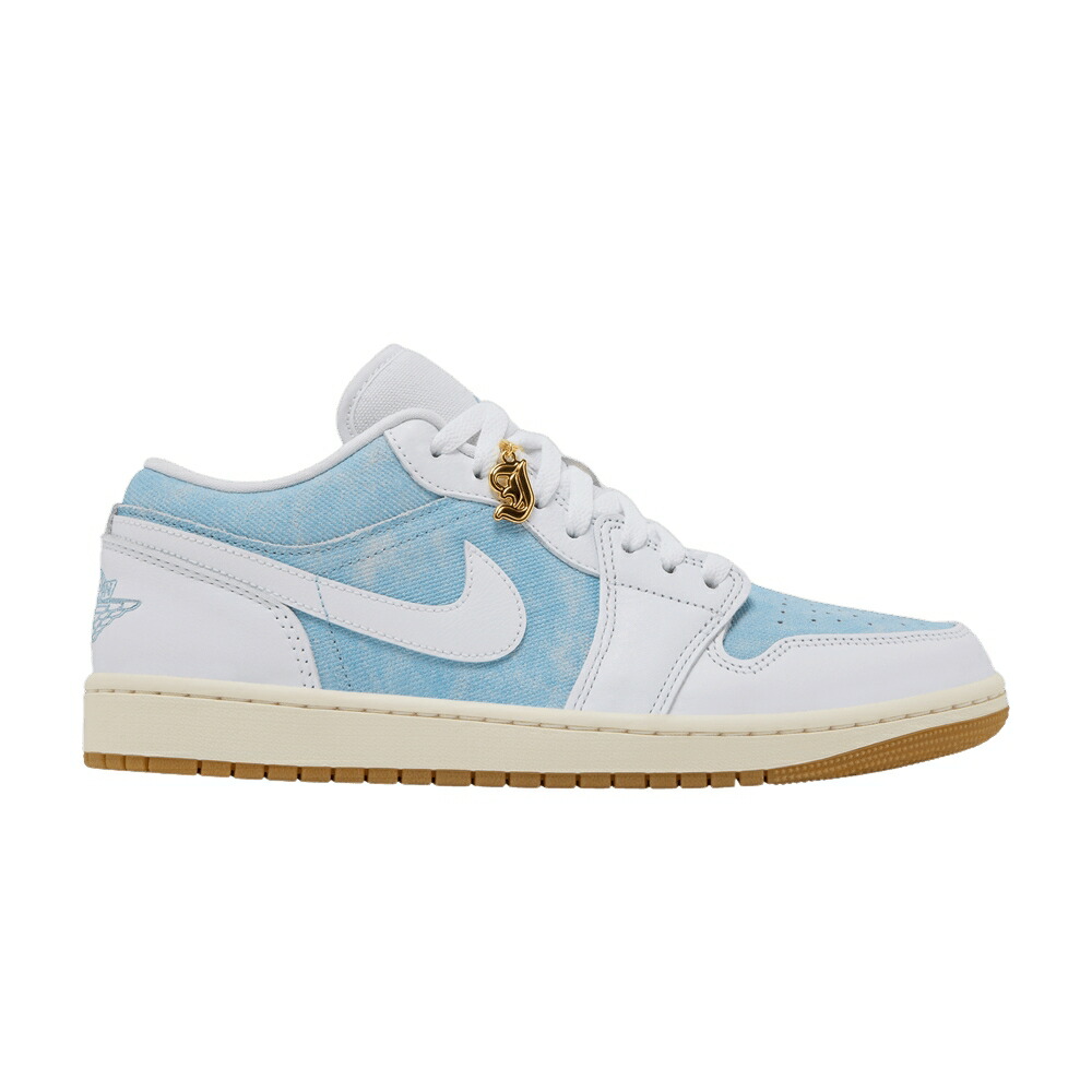 ナイキ 青み 青色 赤銅色 赤銅色 エアジョーダン \u0027DENIM BLUE\u0027 スニーカー レディース AIR JORDAN WMNS AIR JORDAN 1 LOW SE WORN / WORN BLUE GUM LIGHT BROWN SAIL