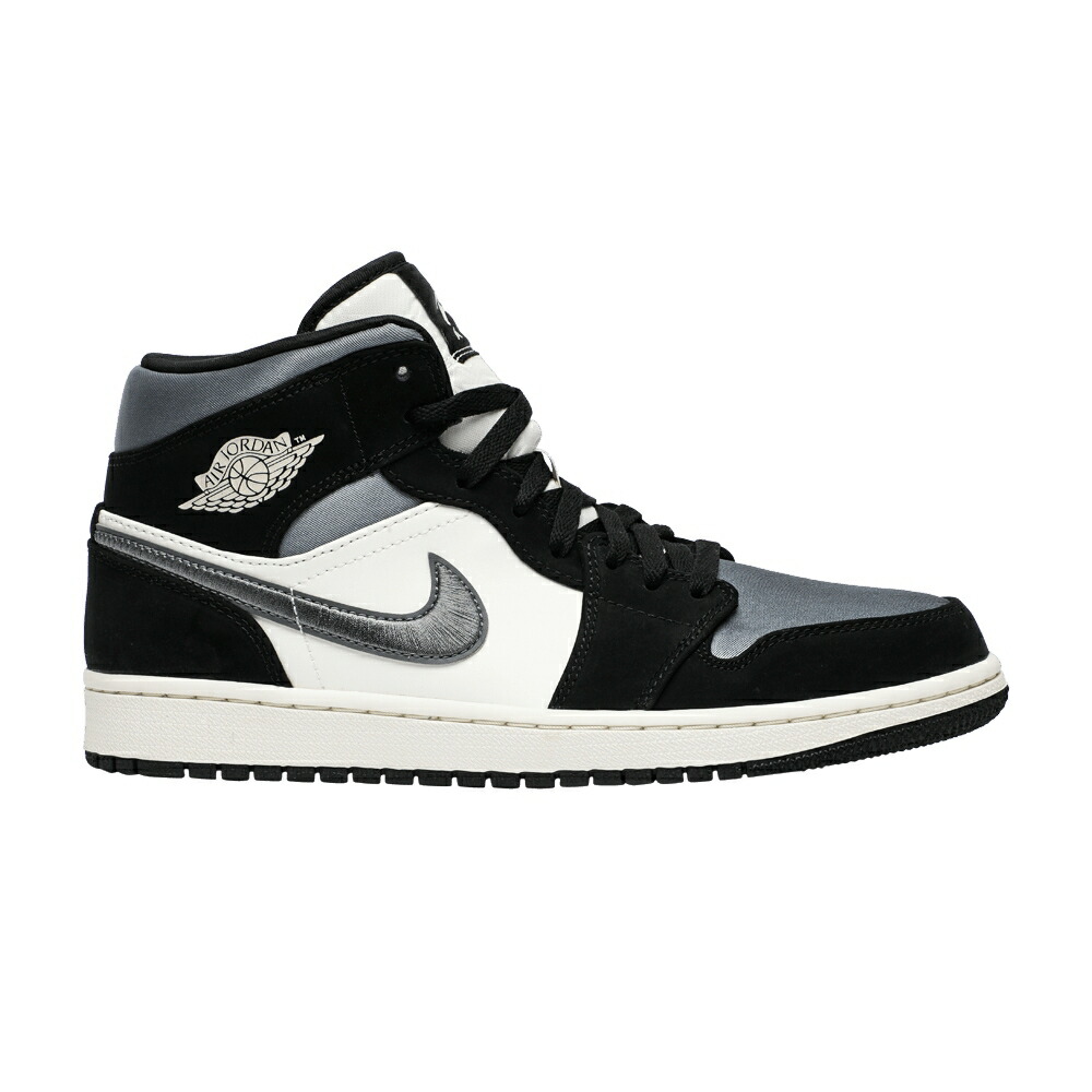 ナイキ ミッド 黒色 ブラック 灰色 グレー エアジョーダン ATIN GREY スニーカー メンズ AIR JORDAN AIR JORDAN 1 MID SE SMOKE / BLACK SAIL SMOKE GREY
