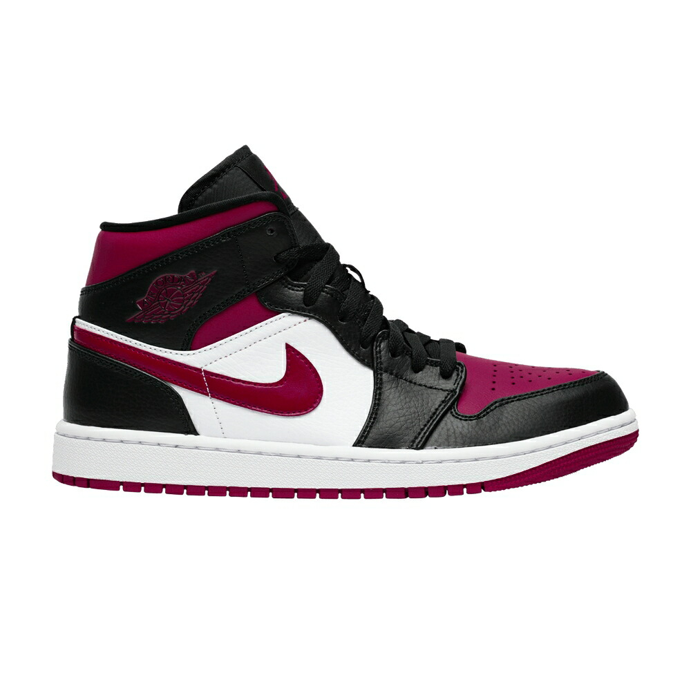 ナイキ ミッド 黒色 ブラック 白色 ホワイト 赤 レッド エアジョーダン NOBLE RED スニーカー メンズ AIR JORDAN AIR JORDAN 1 MID / BLACK WHITE NOBLE RED