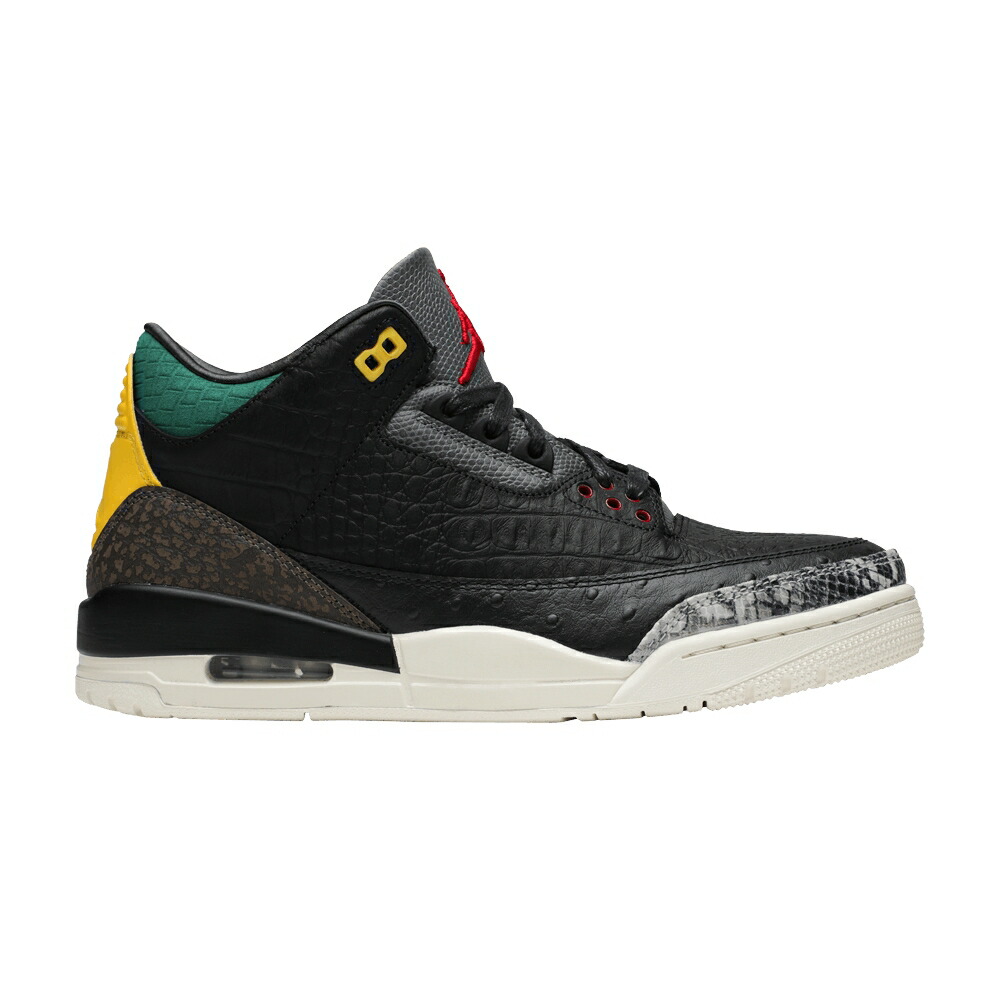 ナイキ インスティンクト 黒色 ブラック 白色 ホワイト 緑 グリーン エアジョーダン ANIMAL 2.0 スニーカー メンズ AIR JORDAN AIR JORDAN 3 RETRO SE INSTINCT / BLACK BLACK WHITE GORGE GREEN