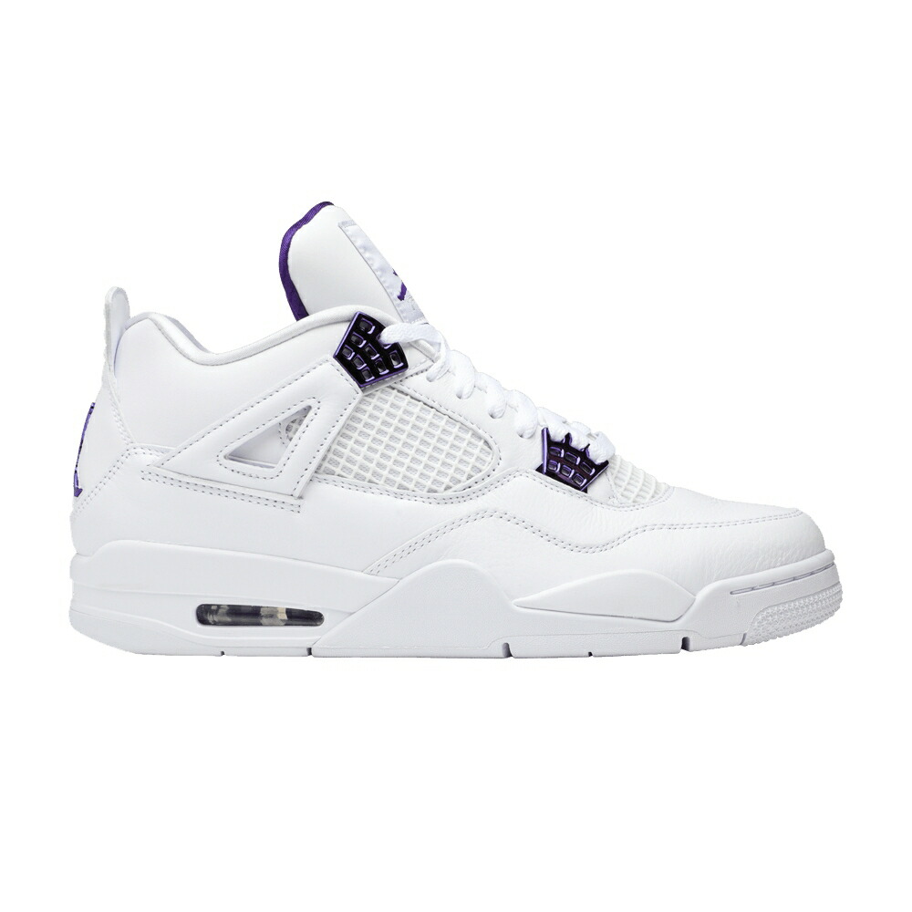 ナイキ 白いこと 白いこと 厚地の外套 紫 パープル エアジョーダン \u0027PURPLE METALLIC\u0027 スニーカー メンズ AIR JORDAN AIR JORDAN 4 RETRO / WHITE COURT PURPLE METALLIC