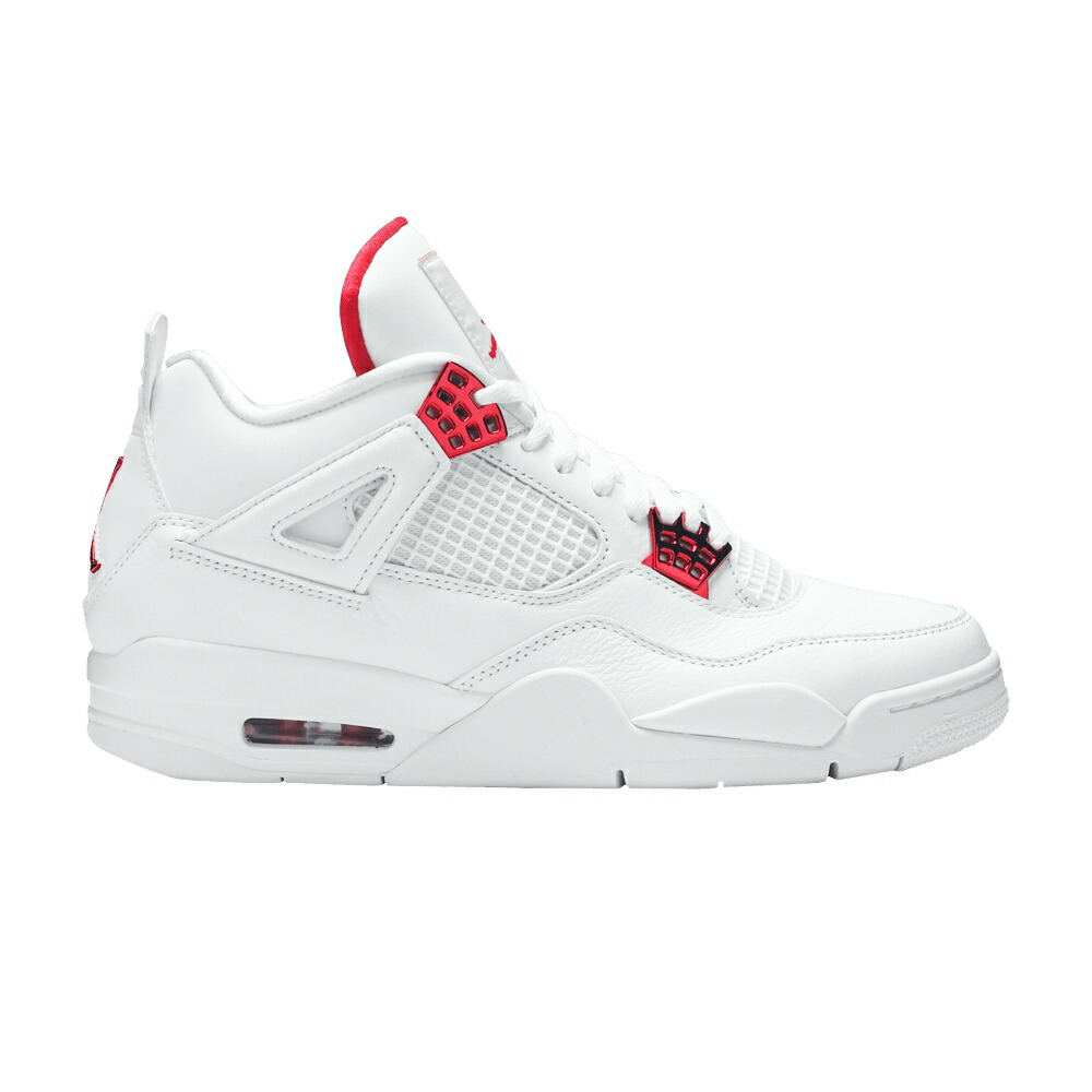 ナイキ 白色 ホワイト 赤 レッド エアジョーダン RED METALLIC スニーカー メンズ AIR JORDAN AIR JORDAN 4 RETRO / WHITE UNIVERSITY RED METALLIC