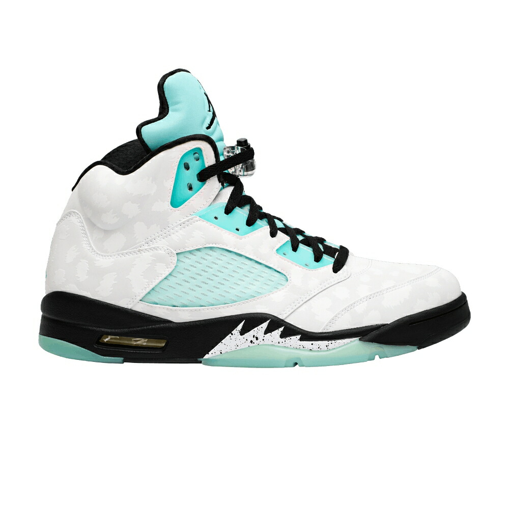 ナイキ 白色 ホワイト 黒色 ブラック 緑 グリーン エアジョーダン 'ISLAND GREEN' スニーカー メンズ AIR JORDAN AIR JORDAN 5 RETRO / WHITE BLACK WHITE ISLAND GREEN