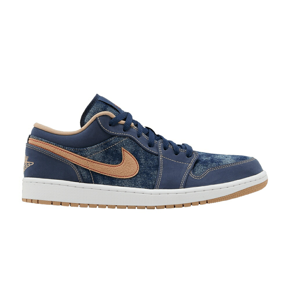 ナイキ 紺色 ネイビー エアジョーダン DENIM スニーカー メンズ AIR JORDAN AIR JORDAN 1 LOW SE / MIDNIGHT NAVY MUSLIN