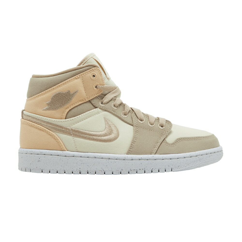 ナイキ ミッド ゴールド エアジョーダン 'MUSLIN CANVAS' スニーカー レディース AIR JORDAN WMNS AIR JORDAN 1 MID SE / MUSLIN CELESTIAL GOLD SAIL
