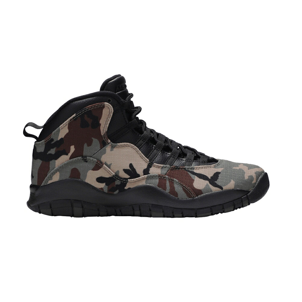 ナイキ オリーブ 黒いこと 黒いこと 正規陸軍 エアジョーダン \u0027WOODLAND CAMO\u0027 スニーカー メンズ AIR JORDAN AIR JORDAN 10 RETRO / MEDIUM OLIVE BLACK DARK ARMY