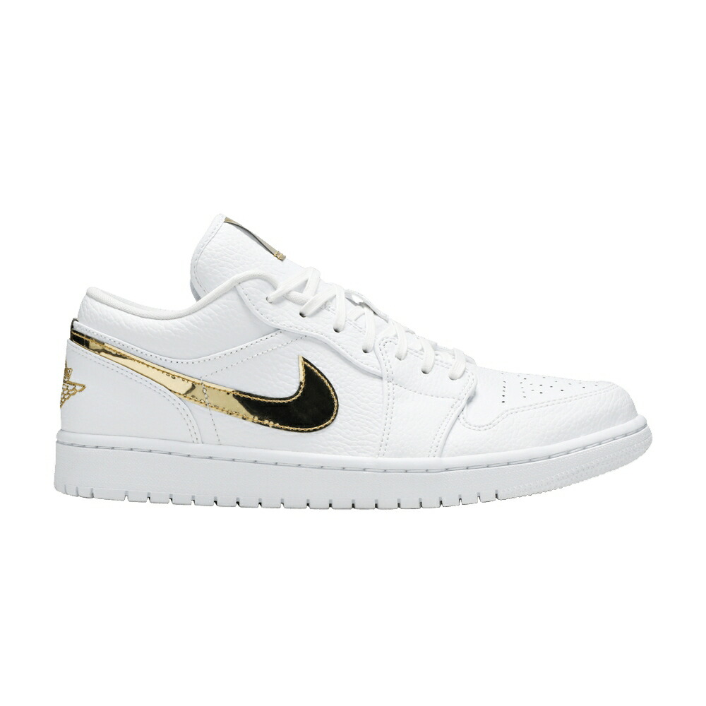 ナイキ 白いこと 白いこと ゴールド エアジョーダン \u0027WHITE GOLD\u0027 スニーカー レディース AIR JORDAN WMNS AIR JORDAN 1 RETRO LOW METALLIC / WHITE METALLIC GOLD