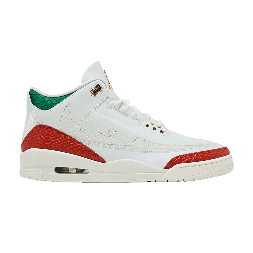 ナイキ 白いこと 白いこと ゴールド エアジョーダン \u0027EL VUELO\u0027 スニーカー メンズ AIR JORDAN AIR JORDAN 3 RETRO / SUMMIT WHITE METALLIC GOLD PINE