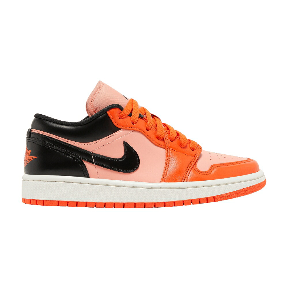 ナイキ 橙 オレンジ色 クリムゾン 混雑時 エアジョーダン \u0027RUSH BLACK\u0027 スニーカー レディース AIR JORDAN WMNS AIR JORDAN 1 LOW SE ORANGE / CRIMSON BLISS RUSH ORANGE SAIL