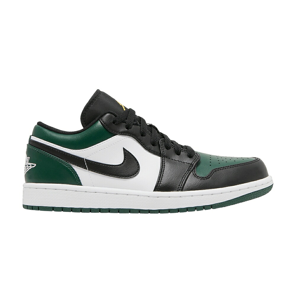ナイキ 緑 緑であること 白いこと 白いこと 黒いこと 黒いこと エアジョーダン \u0027GREEN TOE\u0027 スニーカー メンズ AIR JORDAN AIR JORDAN 1 LOW / NOBLE GREEN POLLEN WHITE BLACK