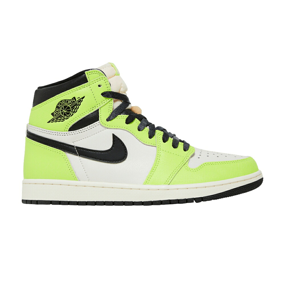 ナイキ ご機嫌 黒いこと 黒いこと エアジョーダン \u0027VISIONAIRE\u0027 スニーカー メンズ AIR JORDAN AIR JORDAN 1 RETRO HIGH OG / VOLT BLACK SAIL