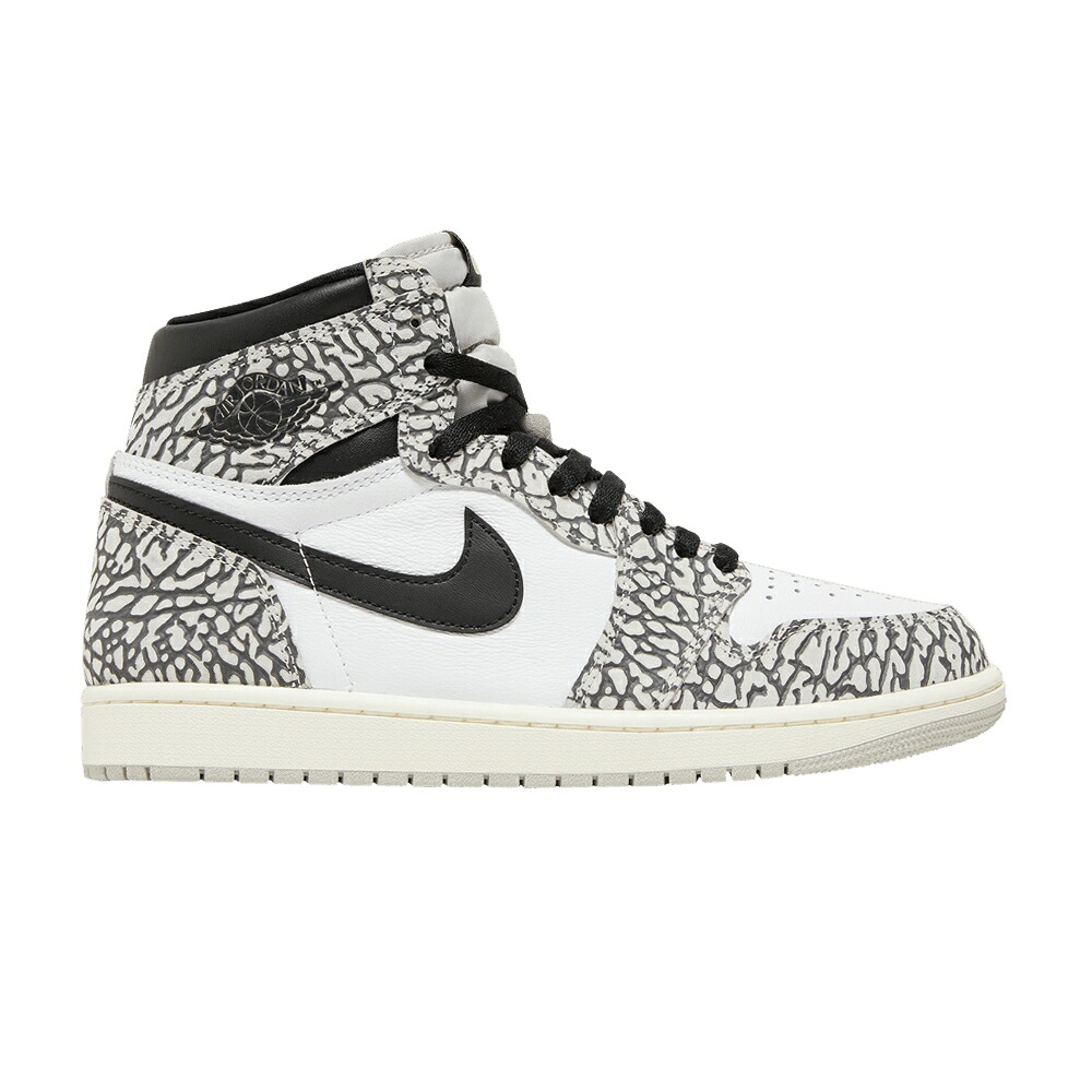 ナイキ 御機嫌 テック 薄墨色 薄墨色 黒いこと 黒いこと 白いこと 白いこと エアジョーダン \u0027WHITE CEMENT\u0027 スニーカー メンズ AIR JORDAN AIR JORDAN 1 RETRO HIGH OG / TECH GREY MUSLIN BLACK WHITE