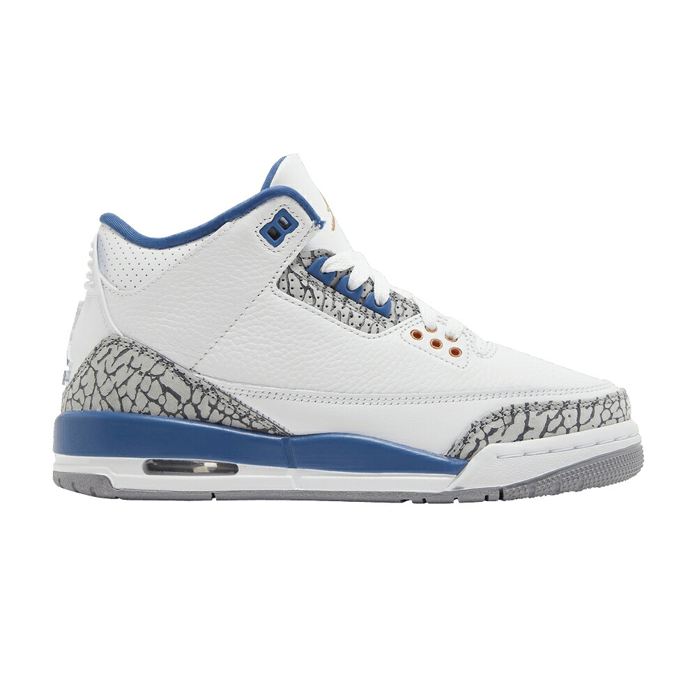 ナイキ 白色 ホワイト 青色 ブルー 銅色 コッパー エアジョーダン 'ワシントン ウィザーズ' ジュニア キッズ AIR JORDAN AIR JORDAN 3 RETRO GS 'WASHINGTON WIZARDS' / WHITE TRUE BLUE METALLIC COPPER ベビー マ