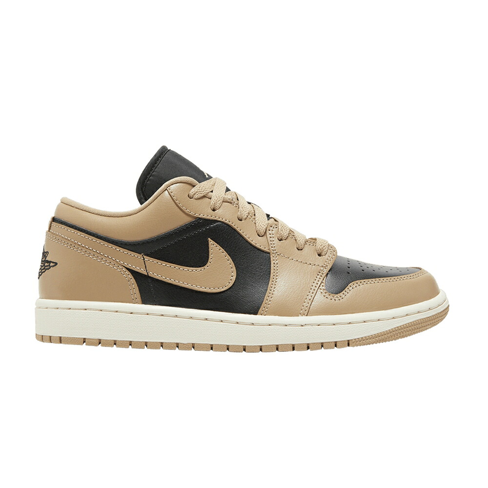ナイキ 黒いこと 黒いこと エアジョーダン \u0027DESERT\u0027 スニーカー レディース AIR JORDAN WMNS AIR JORDAN 1 LOW / DESERT BLACK SAIL スニーカー-靴-レディース靴