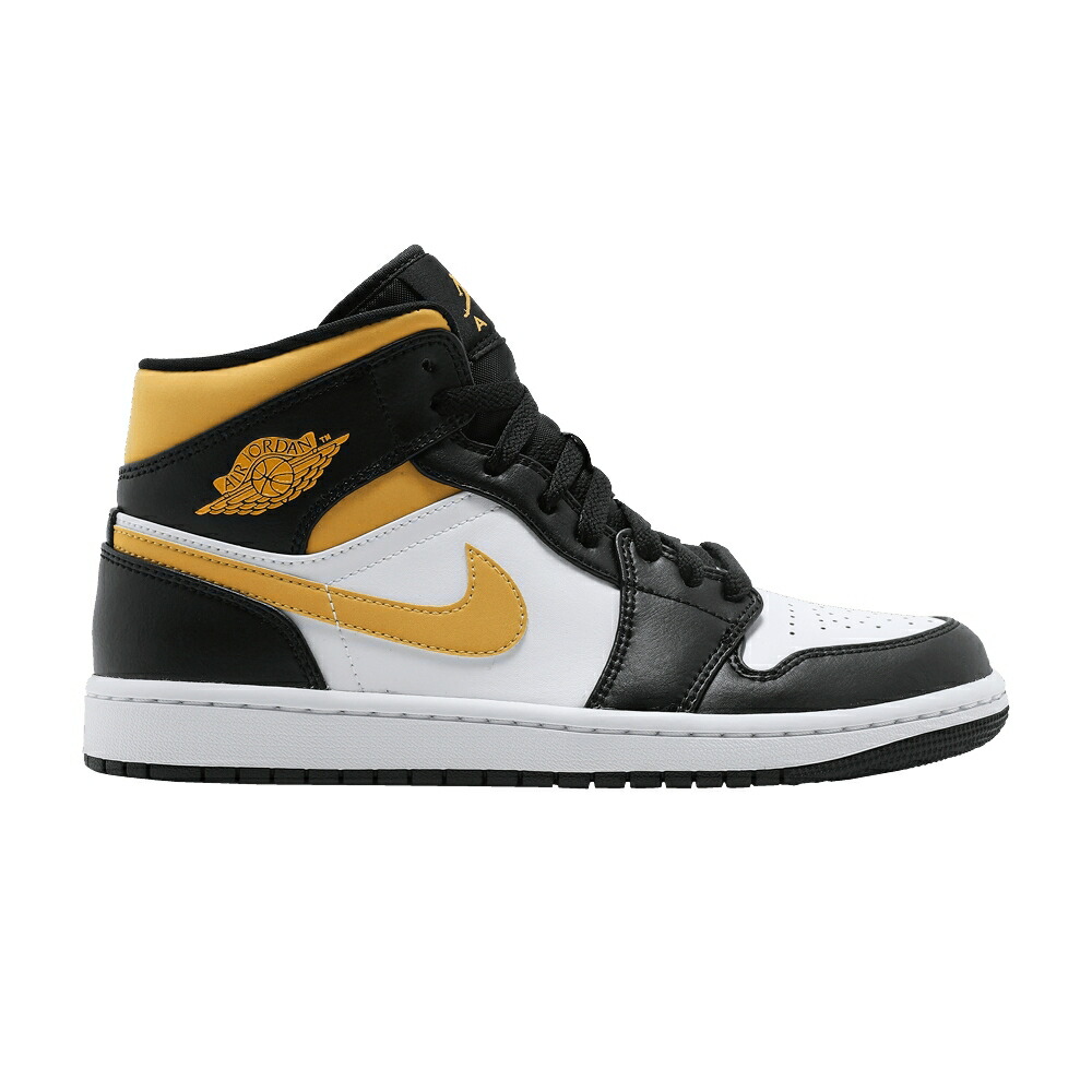 ナイキ ミッド 白色 ホワイト 黒色 ブラック エアジョーダン BLACK GOLD スニーカー メンズ AIR JORDAN AIR JORDAN 1 MID UNIVERSITY / WHITE POLLEN BLACK