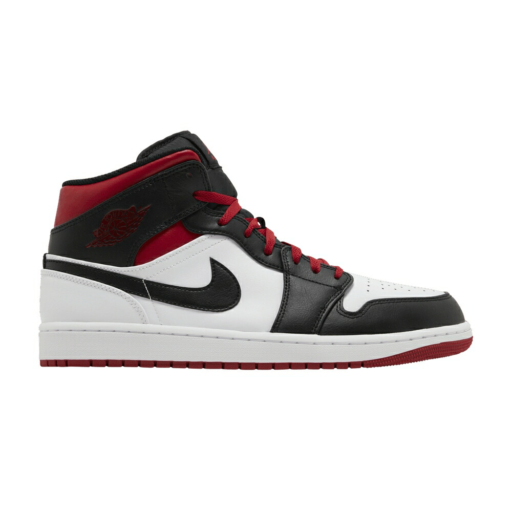 ナイキ ミッド 赤 レッド 黒色 ブラック 白色 ホワイト エアジョーダン GYM TOE スニーカー メンズ AIR JORDAN AIR JORDAN 1 MID RED BLACK / WHITE GYM RED BLACK