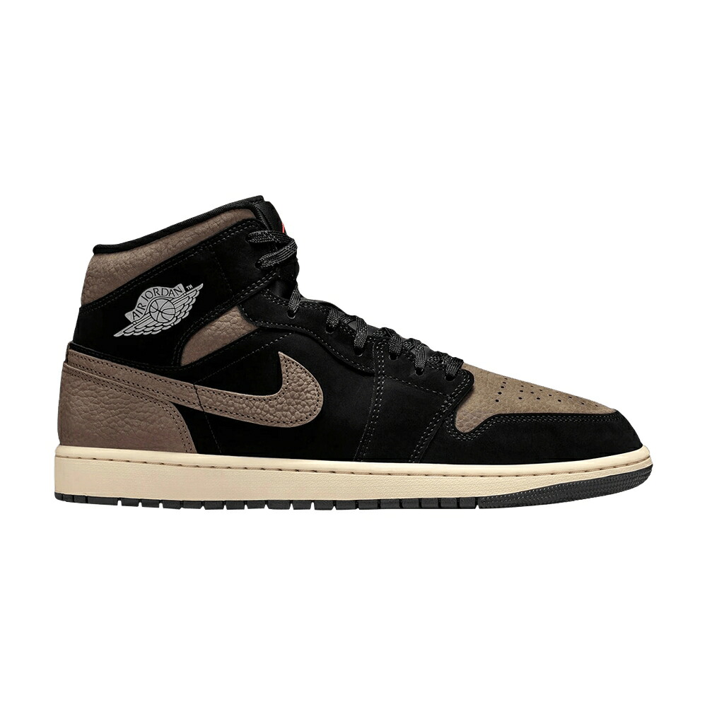 ナイキ ミッド 黒いこと 黒いこと ワイルド オリーブ エアジョーダン \u0027OLIVE GREY\u0027 スニーカー メンズ AIR JORDAN AIR JORDAN 1 MID SE / BLACK LIGHT WILD MANGO OLIVE スニーカー-靴-メンズ靴