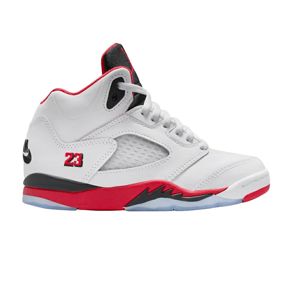ナイキ 白色 ホワイト ファイア 赤 レッド 黒色 ブラック エアジョーダン 'FIRE RED' ジュニア キッズ AIR JORDAN AIR JORDAN 5 RETRO PS 2025 / WHITE FIRE RED BLACK ベビー マタニティ スニーカー 28,405円