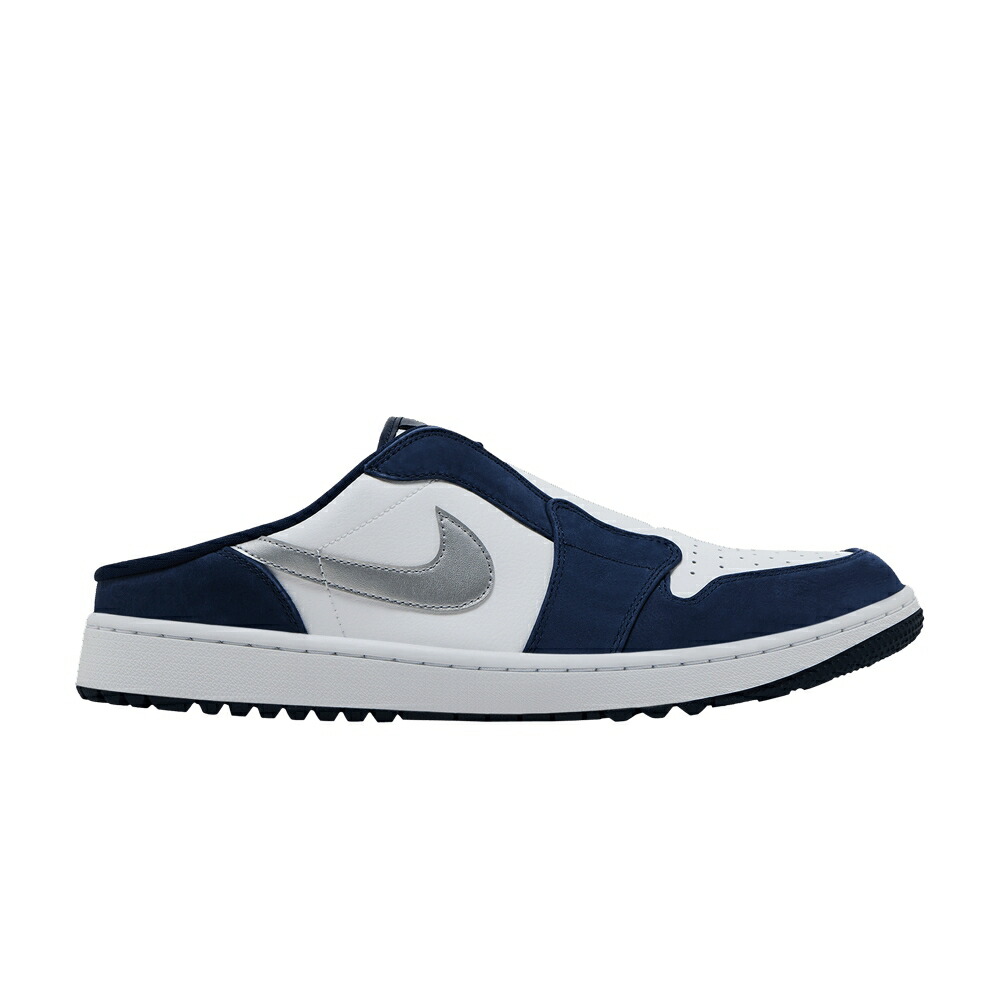 ナイキ ゴルフ 白色 ホワイト 紺色 ネイビー エアジョーダン MIDNIGHT NAVY スニーカー メンズ AIR JORDAN AIR JORDAN 1 MULE GOLF / WHITE MIDNIGHT NAVY METALLIC