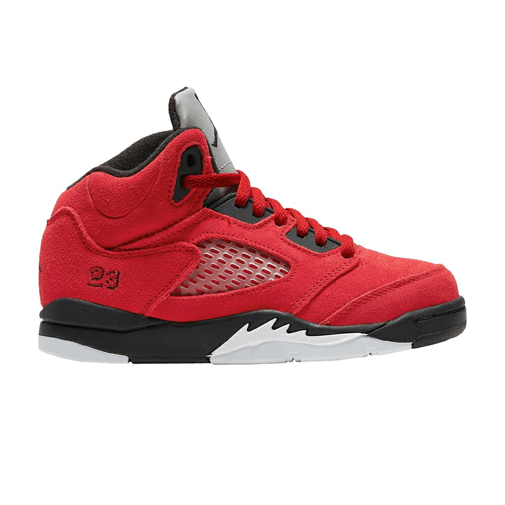 ナイキ 赤 レッド 黒色 ブラック 白色 ホワイト エアジョーダン 'RAGING BULL' ジュニア キッズ AIR JORDAN AIR JORDAN 5 RETRO PS 2021 / VARSITY RED BLACK WHITE ベビー マタニティ スニーカー｜スニケス