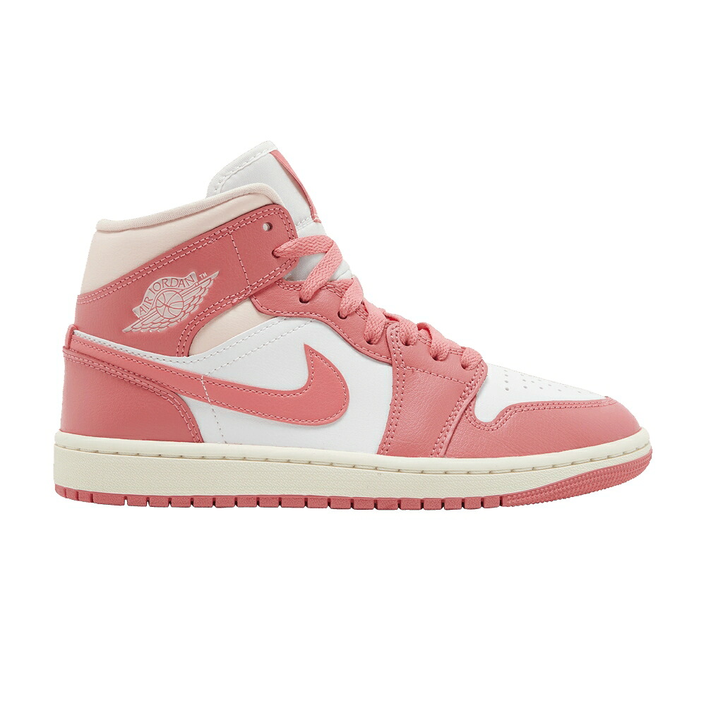 ナイキ ミッド 白いこと 白いこと エアジョーダン \u0027STRAWBERRIES CREAM\u0027 スニーカー レディース AIR JORDAN WMNS AIR JORDAN 1 MID AND / WHITE SEA CORAL ATMOSPHERE SAIL
