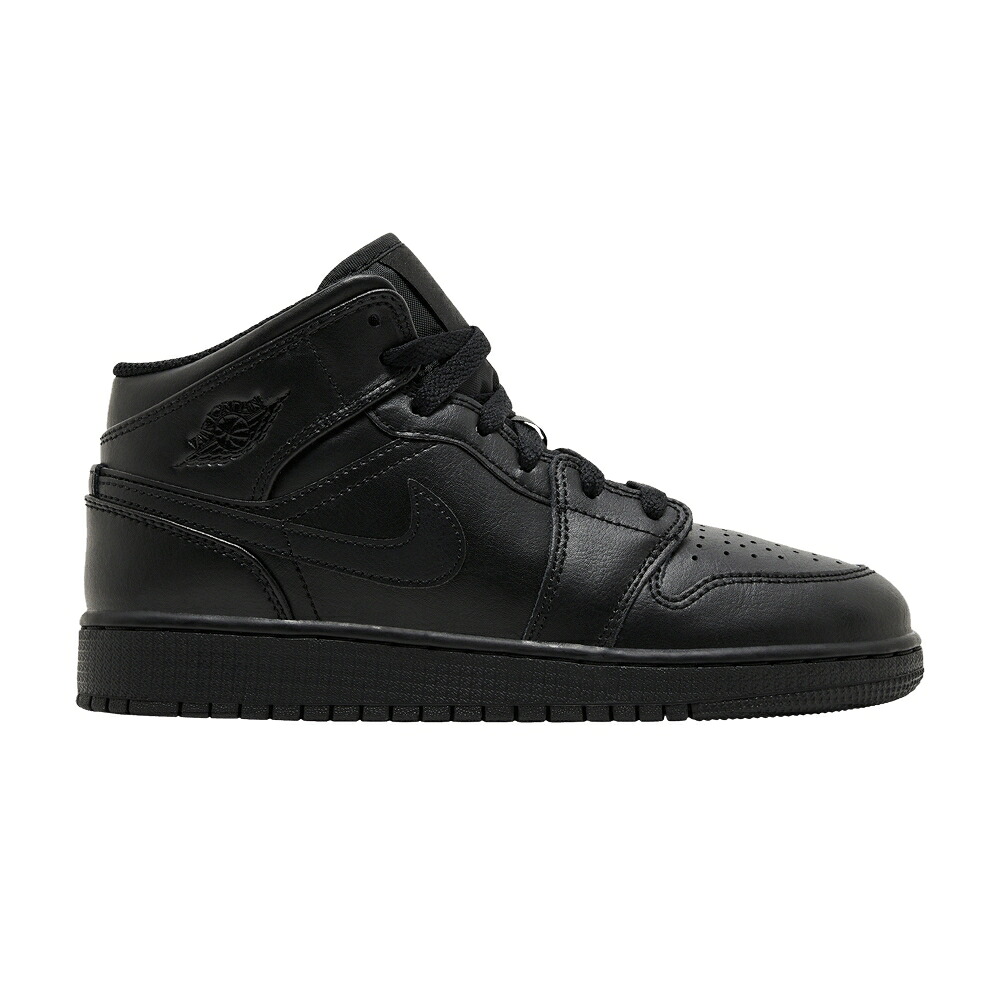 ナイキ ミッド 黒色 ブラック エアジョーダン 'TRIPLE BLACK' ジュニア キッズ AIR JORDAN AIR JORDAN 1 MID GS 2022 / BLACK BLACK BLACK ベビー マタニティ スニーカー