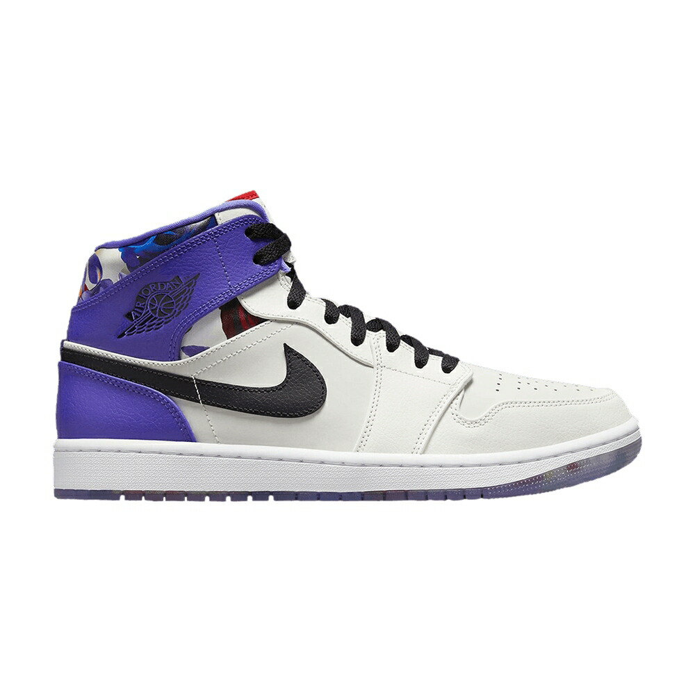 ナイキ ミッド 黒色 ブラック 白色 ホワイト エアジョーダン VALENTINE FLOWERS スニーカー メンズ AIR JORDAN AIR JORDAN 1 MID SE DAY / SAIL BLACK WHITE