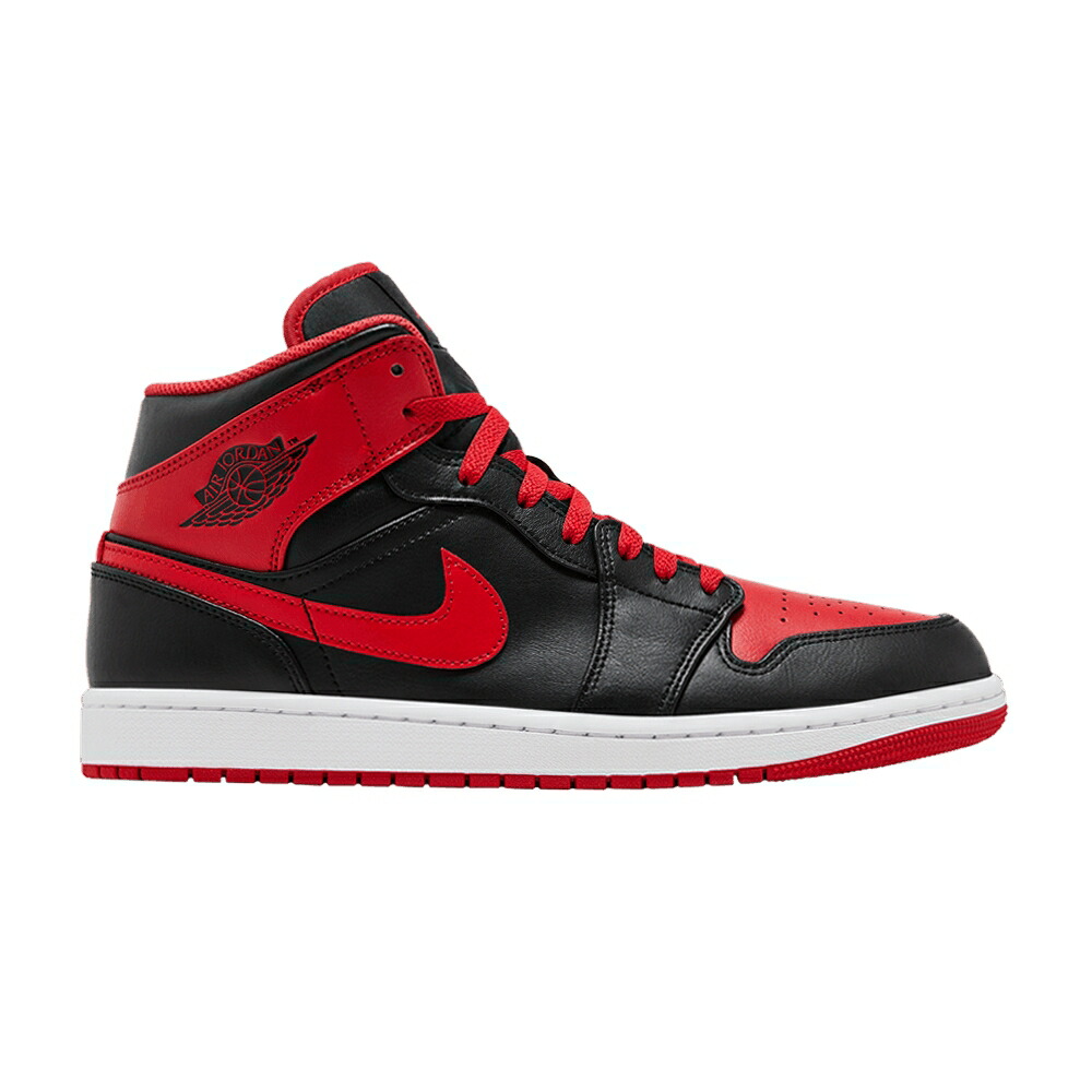 ナイキ ミッド 黒色 ブラック ファイア 赤 レッド 白色 ホワイト エアジョーダン ALTERNATE BRED スニーカー メンズ AIR JORDAN AIR JORDAN 1 MID / BLACK FIRE RED WHITE