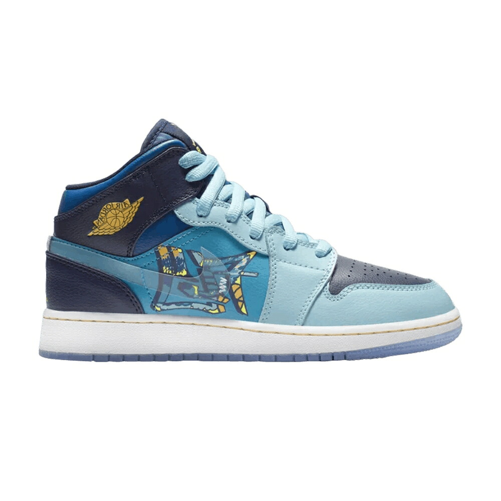 ナイキ ミッド 青碧 青碧 野球クラブ エアジョーダン \u0027FLY\u0027 お坊っちゃん キッズ AIR JORDAN AIR JORDAN 1 MID GS / BLUE VOID TEAM ROYAL BLUE LAGOON もの言う花 マタニティ スニーカー