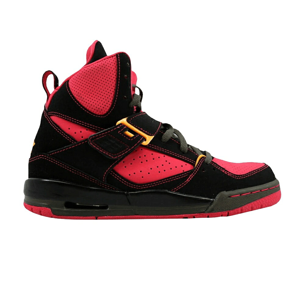 ナイキ フライト ハイ 黒色 ブラック レーザー 橙 オレンジ フュージョン 赤 レッド エアジョーダン ジュニア キッズ AIR JORDAN AIR JORDAN FLIGHT 45 HIGH GS / BLACK LASER ORANGE FUSION RED ベビー マタ|スニケス