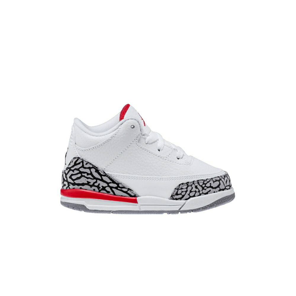 ナイキ 白色 ホワイト ファイア 赤 レッド 灰色 シメント グレー エアジョーダン \u0027HALL FAME\u0027 ベビー AIR JORDAN AIR JORDAN 3 RETRO TD OF / WHITE FIRE RED CEMENT GREY