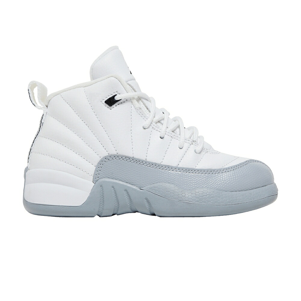 ナイキ 白色 ホワイト 灰色 グレー エアジョーダン 'WHITE GREY' ジュニア キッズ AIR JORDAN AIR JORDAN 12 RETRO PS WOLF / WHITE GREY ベビー マタニティ スニーカー