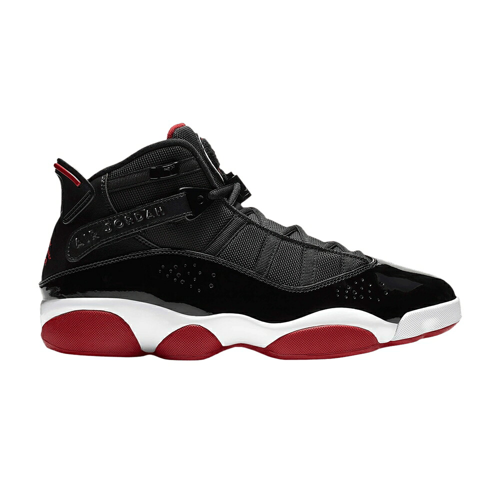 ナイキ リング 黒色 ブラック 赤 レッド 白色 ホワイト エアジョーダン 'BRED' スニーカー メンズ AIR JORDAN AIR JORDAN 6 RINGS 2024 / BLACK VARSITY RED WHITE｜スニケス