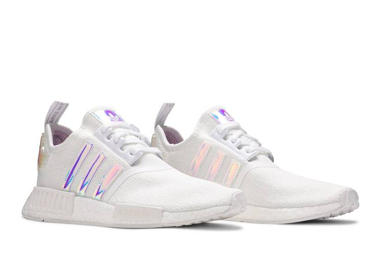 アディダス 白色 ホワイト 銀色 シルバー NMD_R1 'WHITE IRIDESCENT' スニーカー レディース レディース靴 | ispd-haiti.org