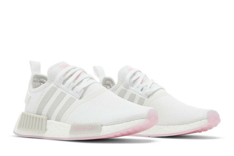 アディダス 白色 ホワイト 灰色 スニーカー グレー ピンク NMD_R1 'WHITE GREY' レディース レディース靴 | windowmaker.com
