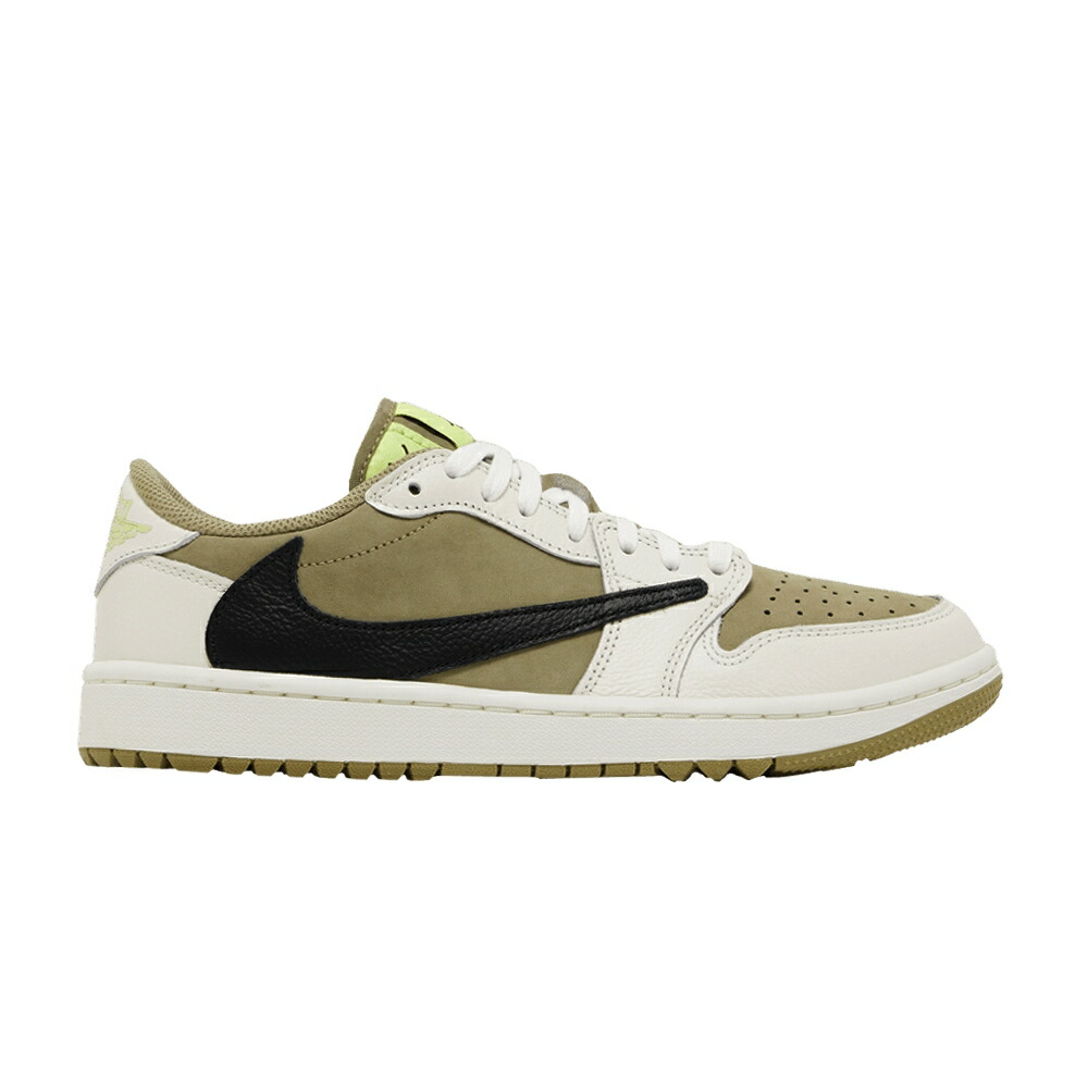 ナイキ ゴルフ オリーブ 黒色 ブラック エアジョーダン トラヴィススコット NEUTRAL OLIVE スニーカー メンズ AIR JORDAN TRAVIS SCOTT X AIR JORDAN 1 LOW GOLF / NEUTRAL OLIVE BLACK SAIL LIGHT