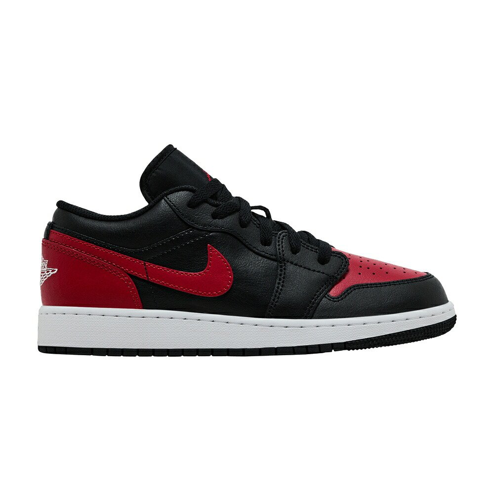 ナイキ 黒色 ブラック 赤 レッド 白色 ホワイト エアジョーダン 'BRED' ジュニア キッズ AIR JORDAN AIR JORDAN 1 LOW GS / BLACK VARSITY RED SUMMIT WHITE ベビー マタニティ スニーカー